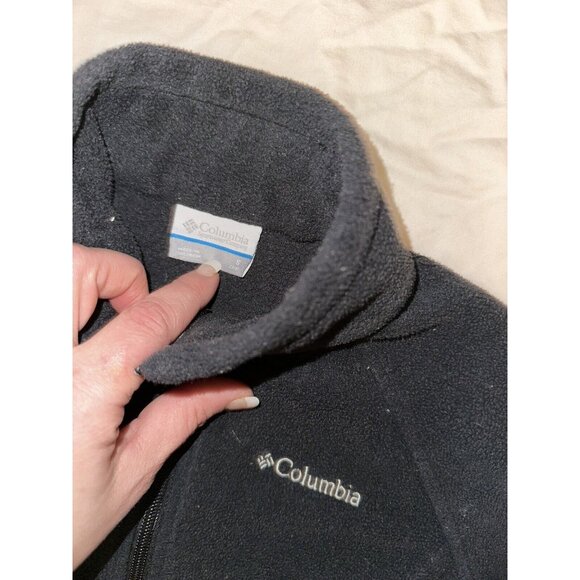 Columbia Fleece Jacket Black Youth size Small  7/8 - Picture 2 of 3
